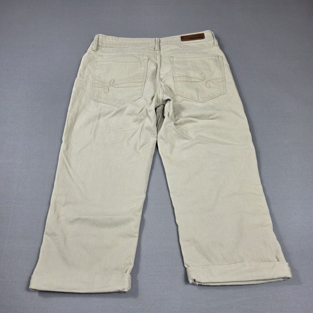 Denizen From Levi's Cuffed Capri Denim Pants Stretch Tan Color Women's Size 4 - Picture 2 of 9